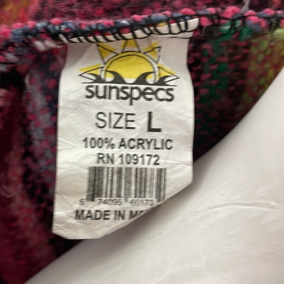 SUNSPECS Pink Rainbow Hooded Striped Pullover - Picture 6 of 7